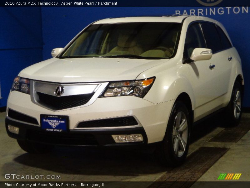 Aspen White Pearl / Parchment 2010 Acura MDX Technology