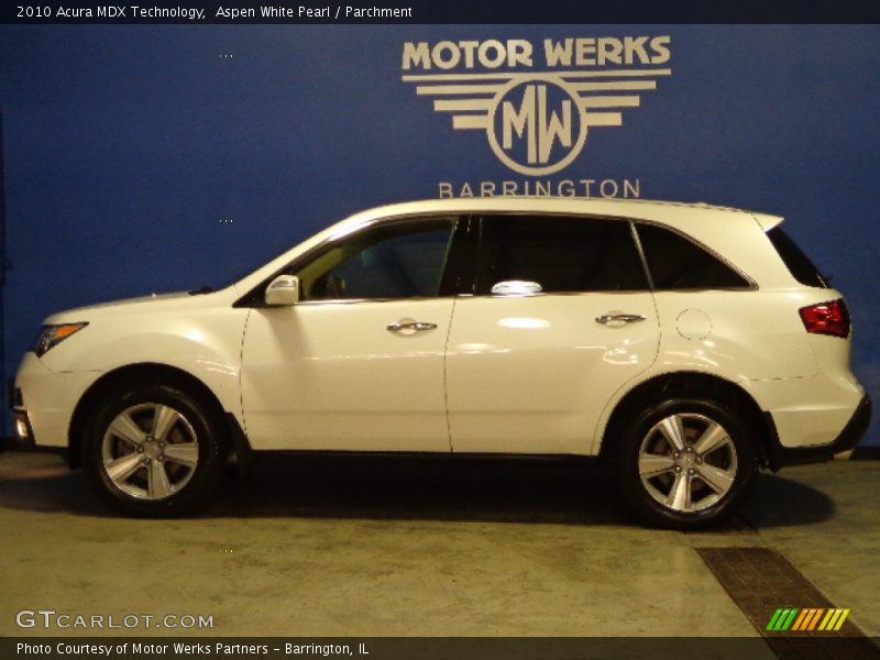 Aspen White Pearl / Parchment 2010 Acura MDX Technology