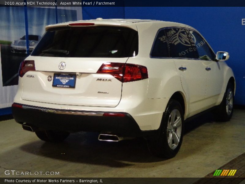 Aspen White Pearl / Parchment 2010 Acura MDX Technology