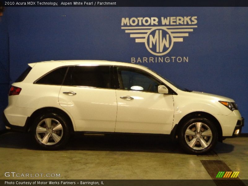 Aspen White Pearl / Parchment 2010 Acura MDX Technology