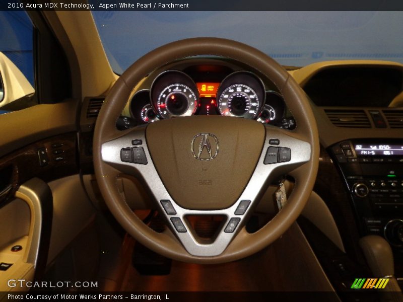 Aspen White Pearl / Parchment 2010 Acura MDX Technology