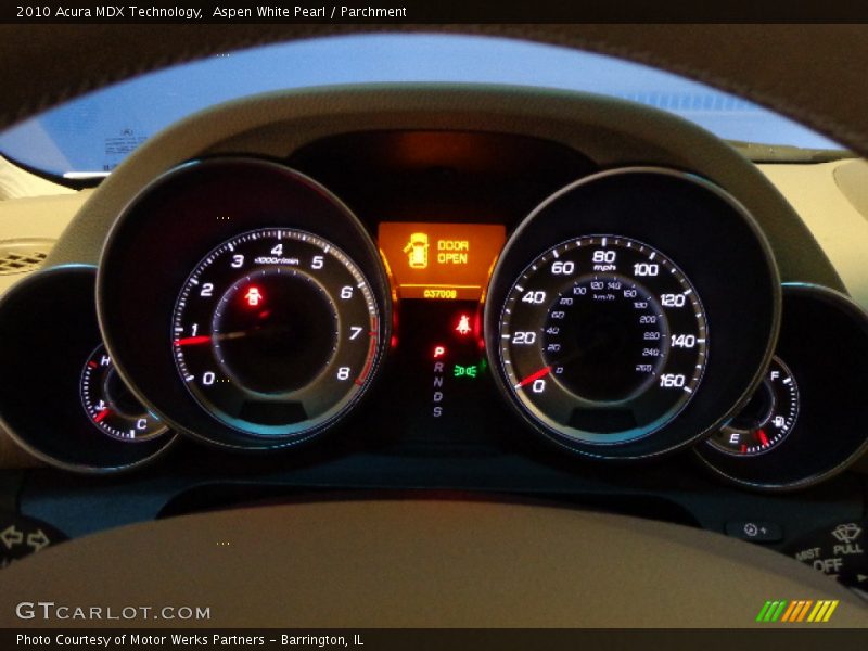 Aspen White Pearl / Parchment 2010 Acura MDX Technology