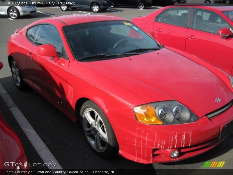 Rally Red / Black 2004 Hyundai Tiburon