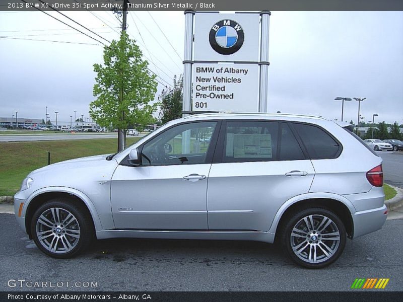 Titanium Silver Metallic / Black 2013 BMW X5 xDrive 35i Sport Activity