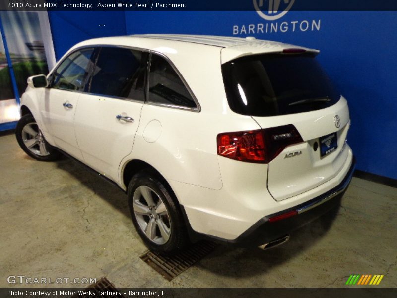Aspen White Pearl / Parchment 2010 Acura MDX Technology