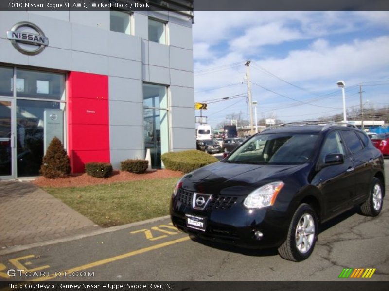 Wicked Black / Black 2010 Nissan Rogue SL AWD