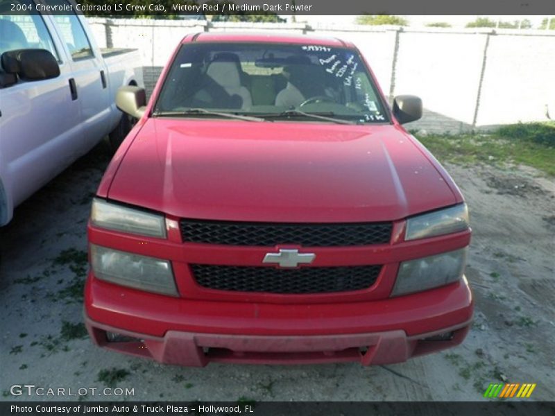 Victory Red / Medium Dark Pewter 2004 Chevrolet Colorado LS Crew Cab