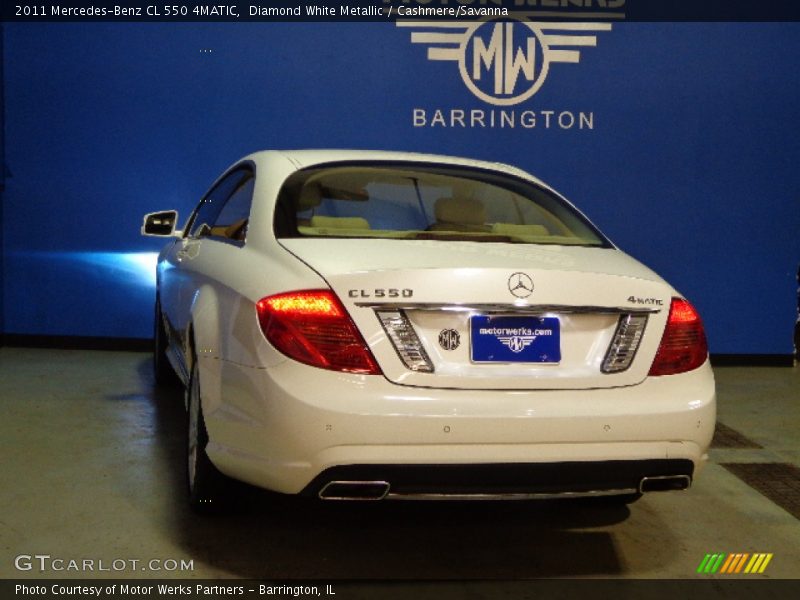 Diamond White Metallic / Cashmere/Savanna 2011 Mercedes-Benz CL 550 4MATIC