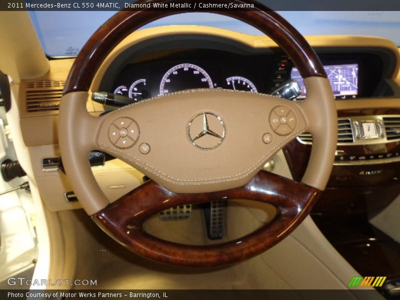 Diamond White Metallic / Cashmere/Savanna 2011 Mercedes-Benz CL 550 4MATIC