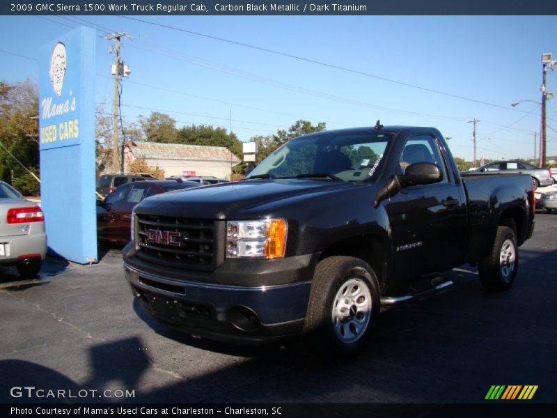 Carbon Black Metallic / Dark Titanium 2009 GMC Sierra 1500 Work Truck Regular Cab