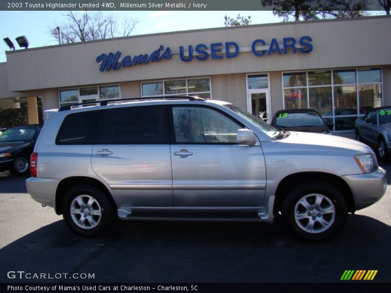 Millenium Silver Metallic / Ivory 2003 Toyota Highlander Limited 4WD