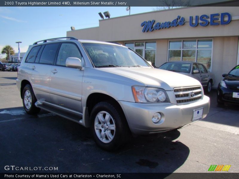 Millenium Silver Metallic / Ivory 2003 Toyota Highlander Limited 4WD