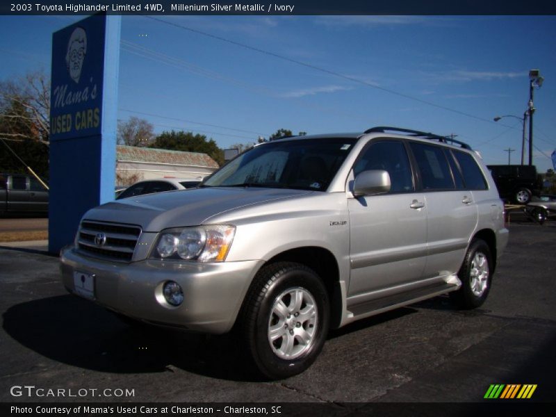 Millenium Silver Metallic / Ivory 2003 Toyota Highlander Limited 4WD