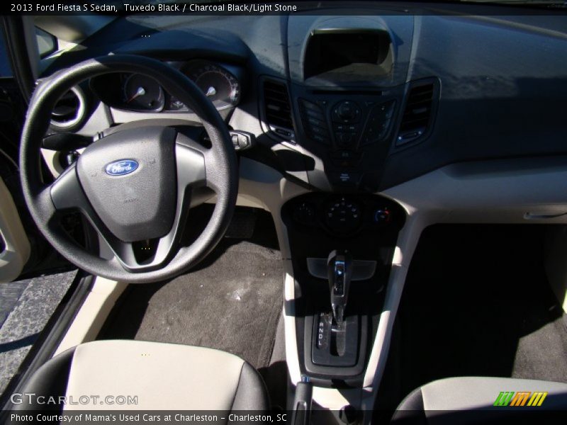 Tuxedo Black / Charcoal Black/Light Stone 2013 Ford Fiesta S Sedan