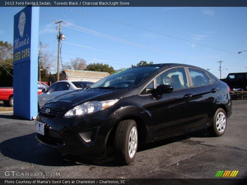 Tuxedo Black / Charcoal Black/Light Stone 2013 Ford Fiesta S Sedan