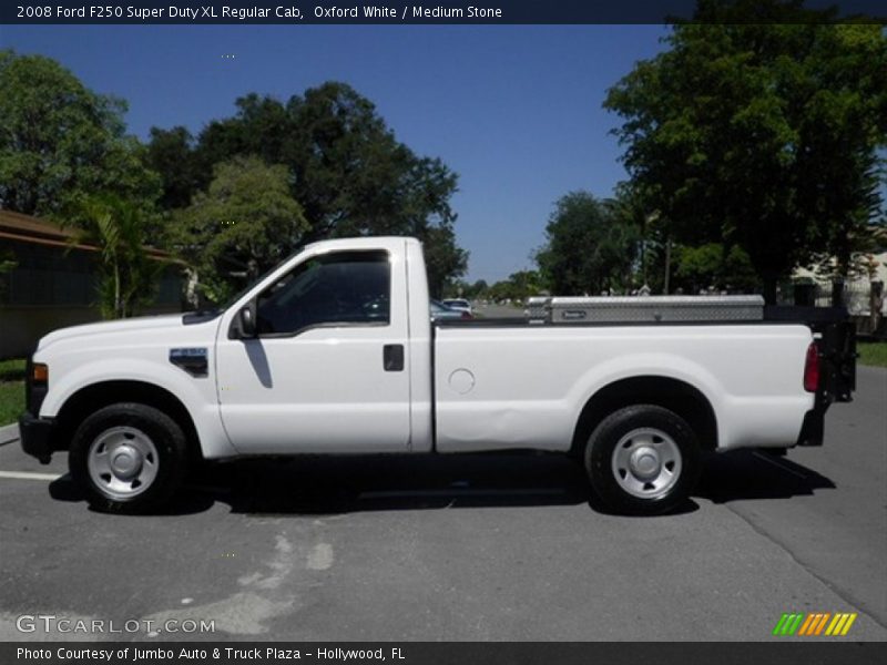 Oxford White / Medium Stone 2008 Ford F250 Super Duty XL Regular Cab