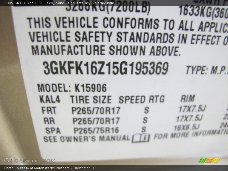 Sand Beige Metallic / Neutral/Shale 2005 GMC Yukon XL SLT 4x4