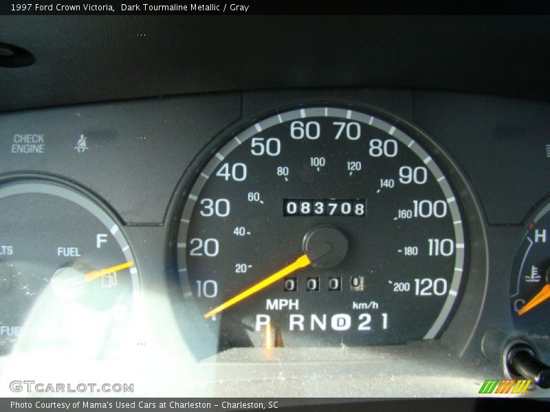 Dark Tourmaline Metallic / Gray 1997 Ford Crown Victoria