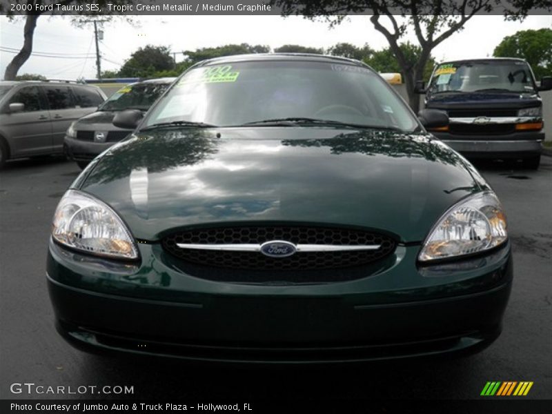 Tropic Green Metallic / Medium Graphite 2000 Ford Taurus SES