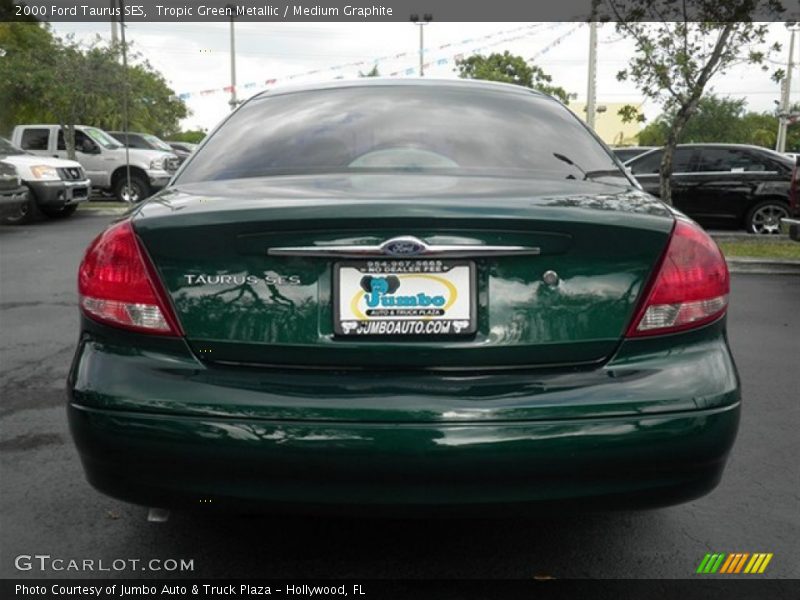 Tropic Green Metallic / Medium Graphite 2000 Ford Taurus SES