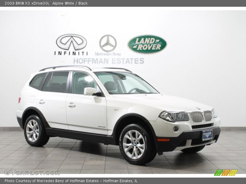 Alpine White / Black 2009 BMW X3 xDrive30i