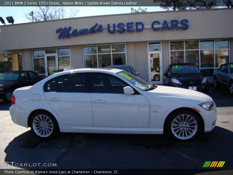 Alpine White / Saddle Brown Dakota Leather 2011 BMW 3 Series 335d Sedan