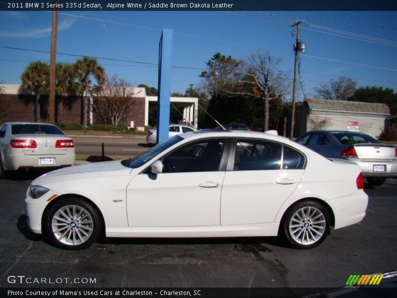 Alpine White / Saddle Brown Dakota Leather 2011 BMW 3 Series 335d Sedan