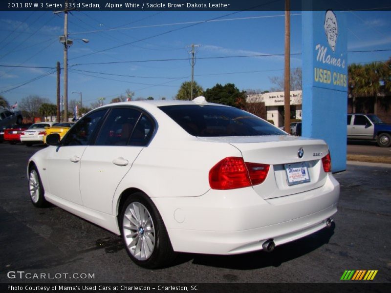 Alpine White / Saddle Brown Dakota Leather 2011 BMW 3 Series 335d Sedan