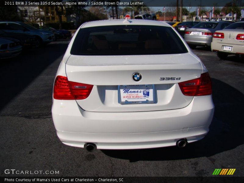 Alpine White / Saddle Brown Dakota Leather 2011 BMW 3 Series 335d Sedan