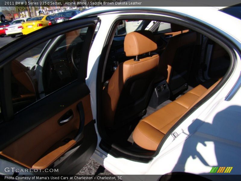 Alpine White / Saddle Brown Dakota Leather 2011 BMW 3 Series 335d Sedan