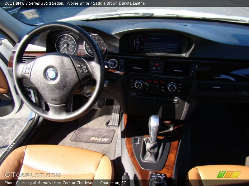 Alpine White / Saddle Brown Dakota Leather 2011 BMW 3 Series 335d Sedan