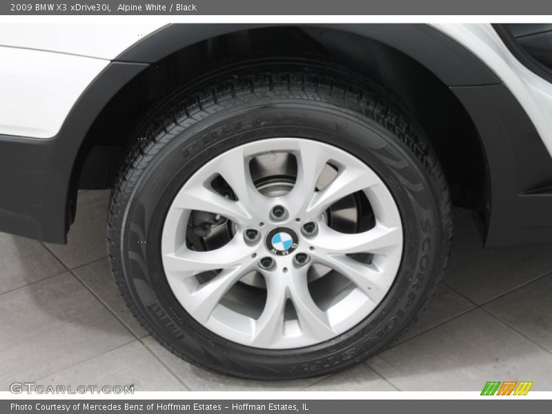 Alpine White / Black 2009 BMW X3 xDrive30i