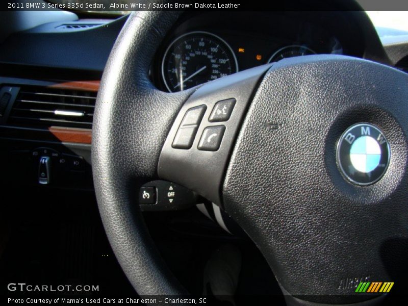 Alpine White / Saddle Brown Dakota Leather 2011 BMW 3 Series 335d Sedan