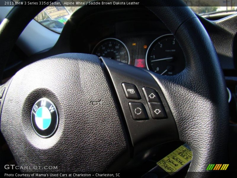 Alpine White / Saddle Brown Dakota Leather 2011 BMW 3 Series 335d Sedan