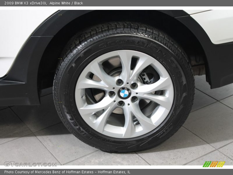 Alpine White / Black 2009 BMW X3 xDrive30i