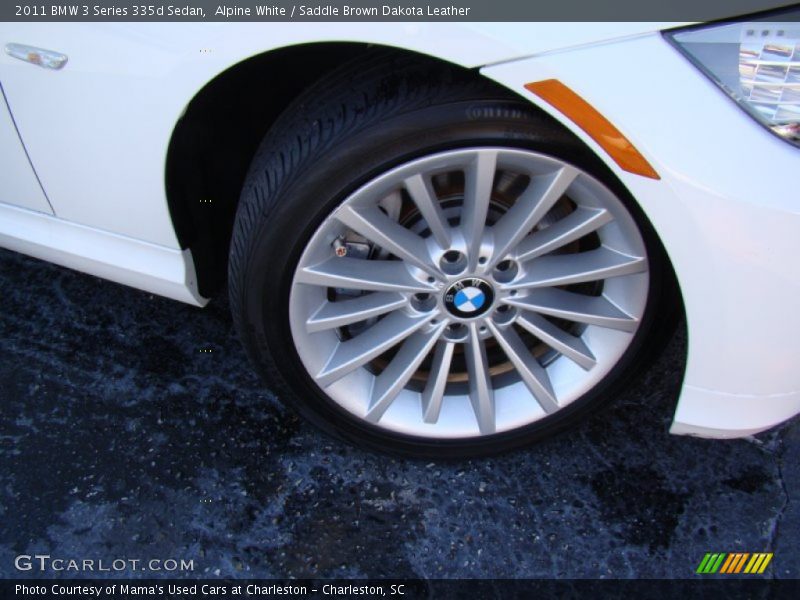 Alpine White / Saddle Brown Dakota Leather 2011 BMW 3 Series 335d Sedan