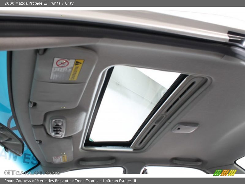 White / Gray 2000 Mazda Protege ES