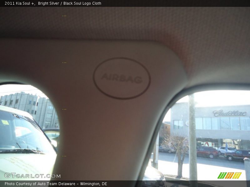 Bright Silver / Black Soul Logo Cloth 2011 Kia Soul +