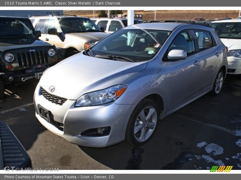 Classic Silver Metallic / Dark Charcoal 2010 Toyota Matrix S AWD