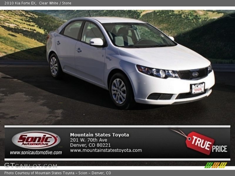 Clear White / Stone 2010 Kia Forte EX
