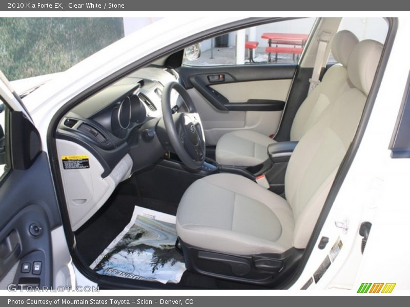 Clear White / Stone 2010 Kia Forte EX