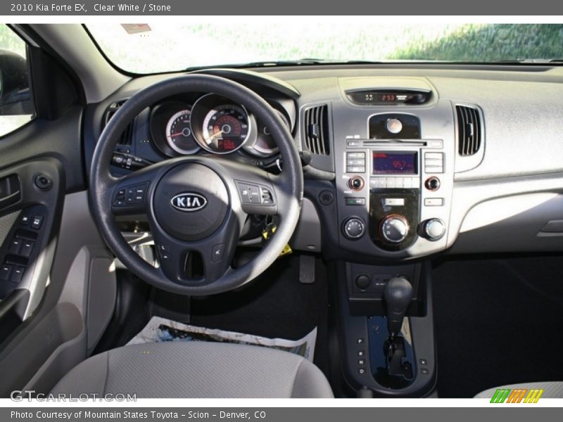 Clear White / Stone 2010 Kia Forte EX