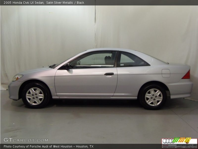 Satin Silver Metallic / Black 2005 Honda Civic LX Sedan
