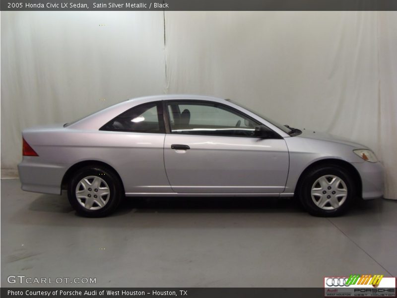 Satin Silver Metallic / Black 2005 Honda Civic LX Sedan