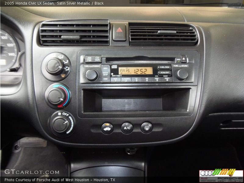 Satin Silver Metallic / Black 2005 Honda Civic LX Sedan