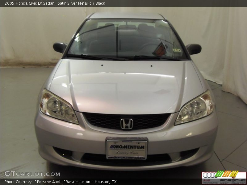 Satin Silver Metallic / Black 2005 Honda Civic LX Sedan