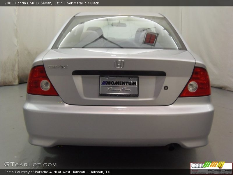 Satin Silver Metallic / Black 2005 Honda Civic LX Sedan