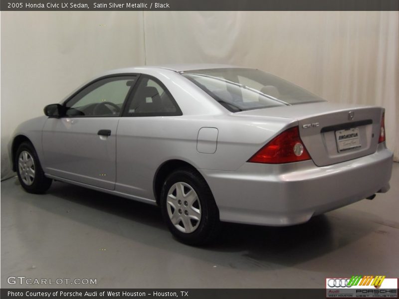 Satin Silver Metallic / Black 2005 Honda Civic LX Sedan