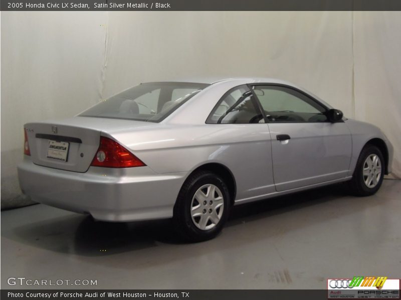 Satin Silver Metallic / Black 2005 Honda Civic LX Sedan