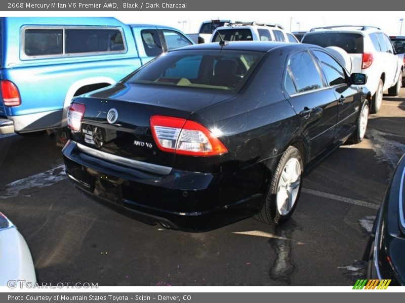 Black / Dark Charcoal 2008 Mercury Milan V6 Premier AWD